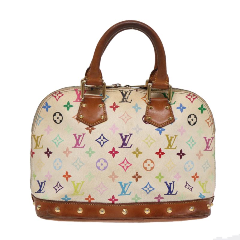 Louis Vuitton Monogram Multicolor Alma Hand Bag White M92647  88318 - Image 2