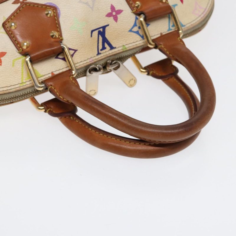 Louis Vuitton Monogram Multicolor Alma Hand Bag White M92647  88318 - Image 7