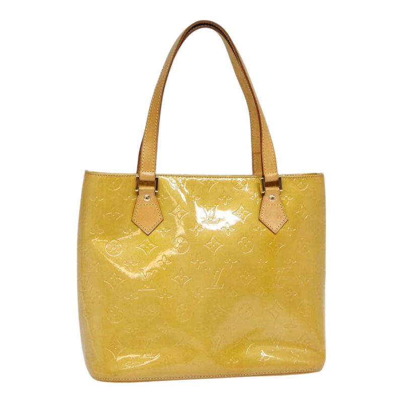 Louis Vuitton Monogram Vernis Houston Hand Bag Beige M91004  88371