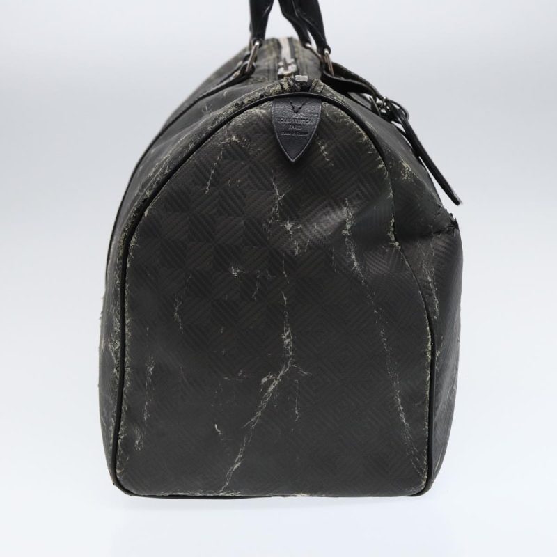 Louis Vuitton Damier Carbon Keepall 45 Boston Bag Black N41415  88545 - Image 4