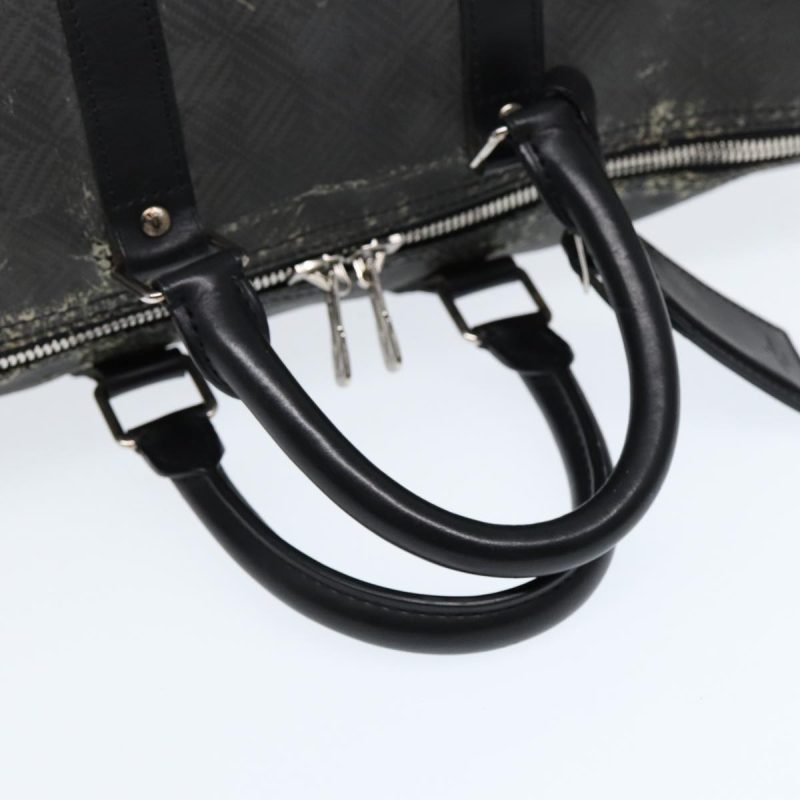 Louis Vuitton Damier Carbon Keepall 45 Boston Bag Black N41415  88545 - Image 7
