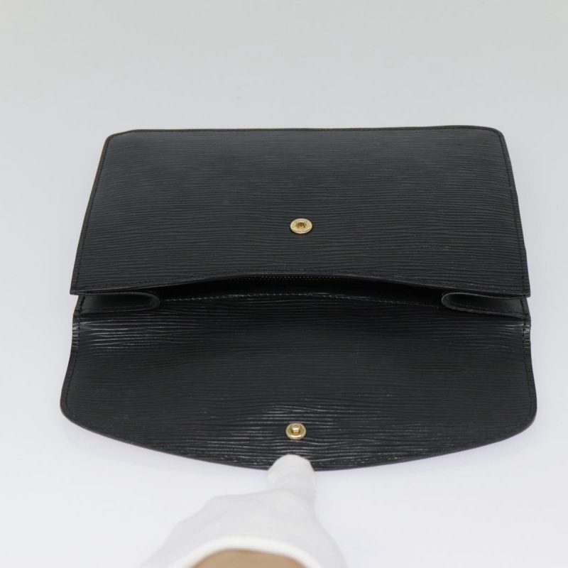 Louis Vuitton Epi Montaigne 23 Clutch Bag Black M52662  88630 - Image 8