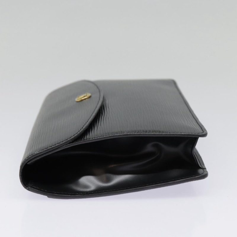 Louis Vuitton Epi Montaigne 23 Clutch Bag Black M52662  88630 - Image 3