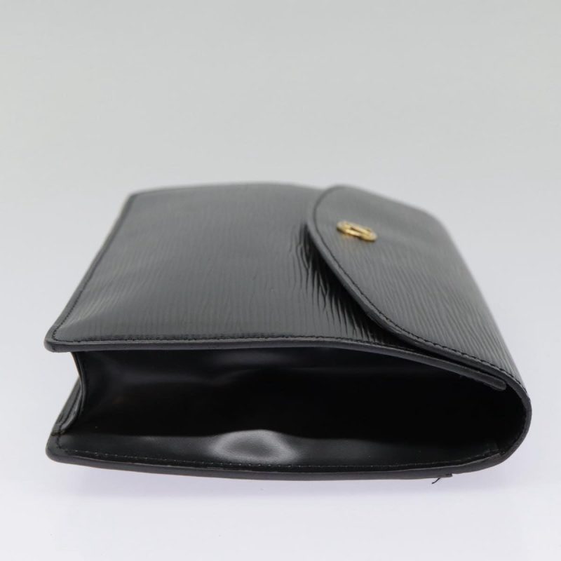 Louis Vuitton Epi Montaigne 23 Clutch Bag Black M52662  88630 - Image 4