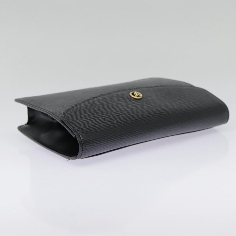 Louis Vuitton Epi Montaigne 23 Clutch Bag Black M52662  88630 - Image 5