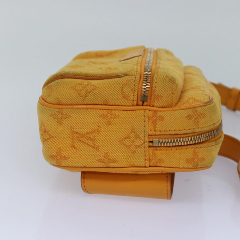 Louis Vuitton Monogram Denim Bum BagOutdoor Waist bag Yellow M44623 Auth 88743 - Image 3