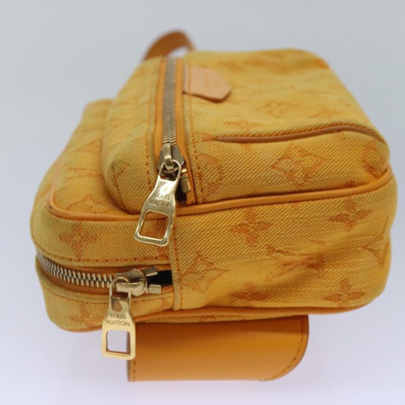 Louis Vuitton Monogram Denim Bum BagOutdoor Waist bag Yellow M44623 Auth 88743 - Image 4
