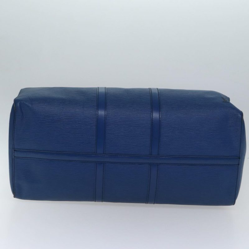 Louis Vuitton Epi Keepall 55 Boston Bag Toledo Blue M42955  88750 - Image 5