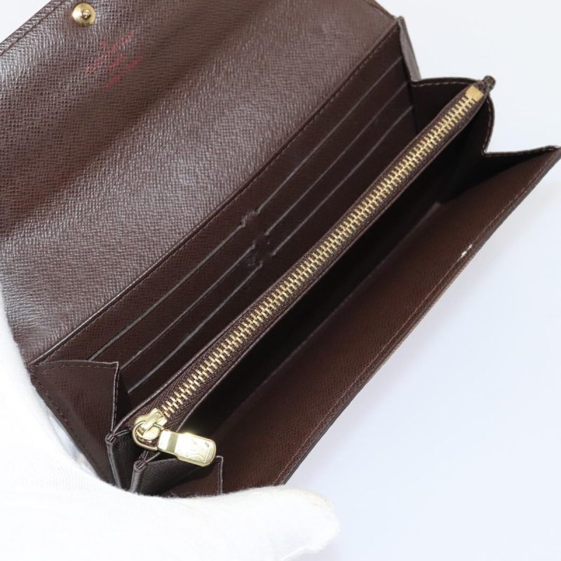 Louis Vuitton Damier Ebene Portefeuille Sarah Long Wallet N60491  88866 - Image 8