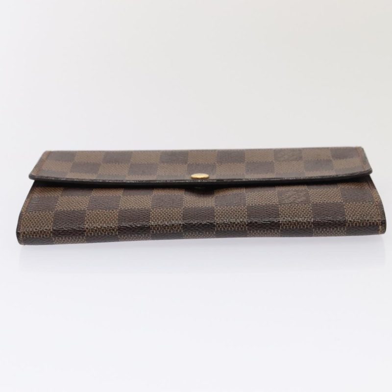 Louis Vuitton Damier Ebene Portefeuille Sarah Long Wallet N60491  88866 - Image 6