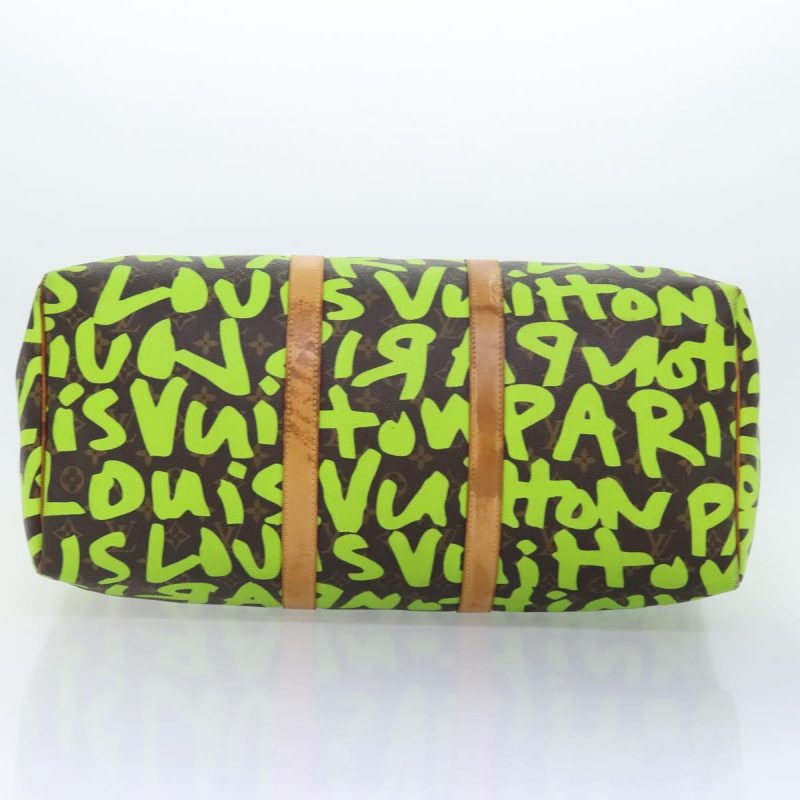 Louis Vuitton Monogram Graffiti Keepall 50 Boston Bag Vert M93700 Auth 88886 - Image 5