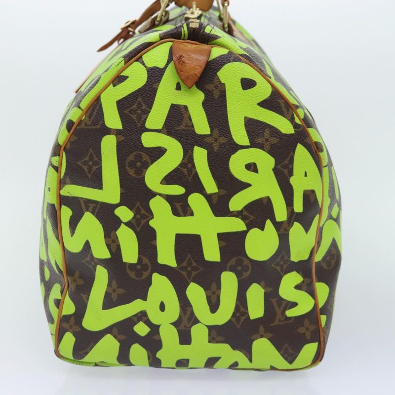 Louis Vuitton Monogram Graffiti Keepall 50 Boston Bag Vert M93700 Auth 88886 - Image 4