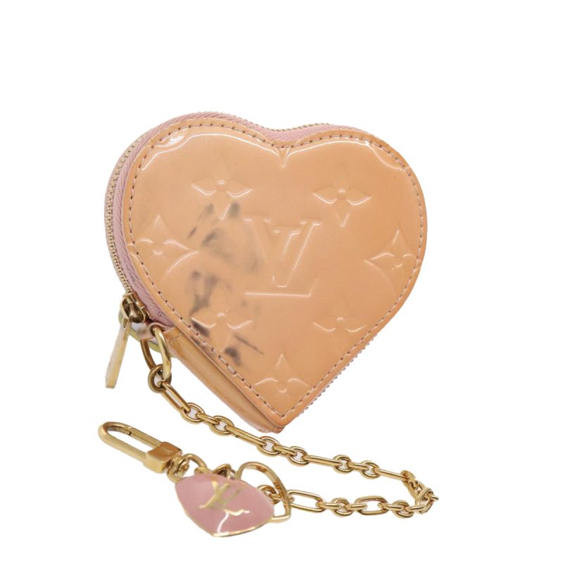 Louis Vuitton Vernis Porte Monnaie Coeur Coin Purse Pink M91431  88942