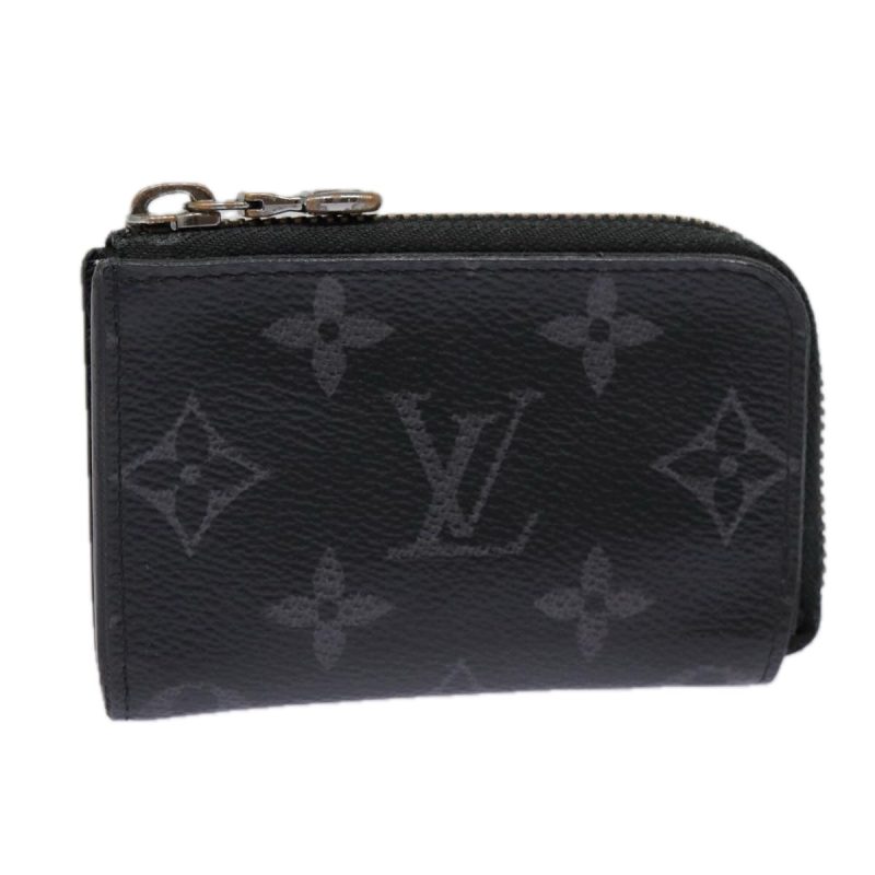 Louis Vuitton Monogram Eclipse Porte monnaie Jour Coin Purse M63536 Auth 89055