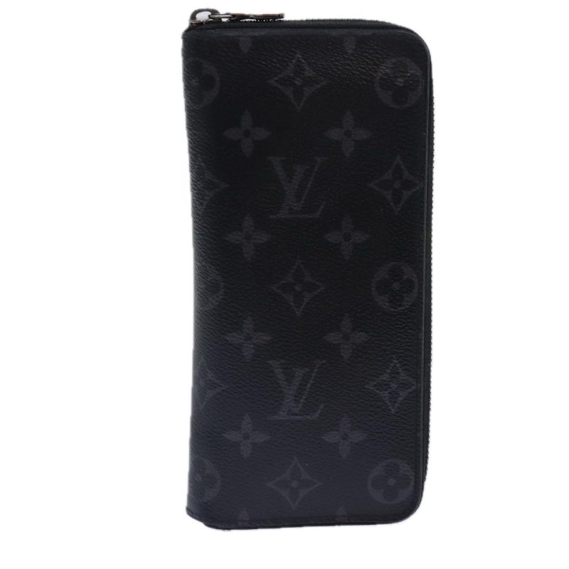 Louis Vuitton Monogram Eclipse Zippy Wallet Vertical Wallet M62295 Auth 89056 - Image 2