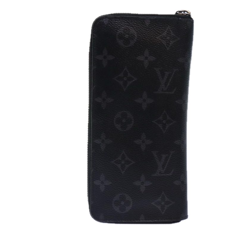 Louis Vuitton Monogram Eclipse Zippy Wallet Vertical Wallet M62295 Auth 89056 - Image 3