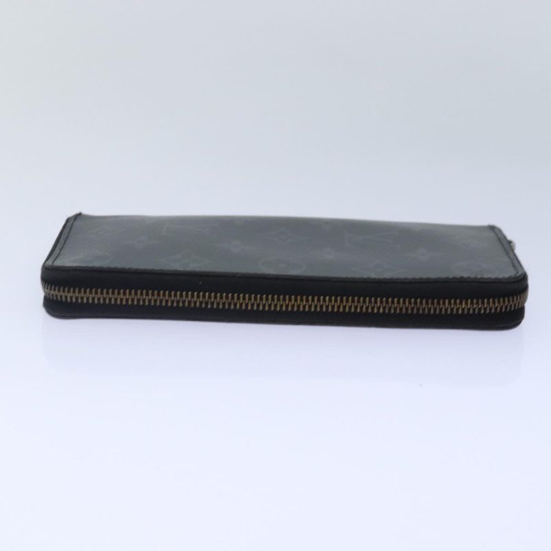 Louis Vuitton Monogram Eclipse Zippy Wallet Vertical Wallet M62295 Auth 89056 - Image 4