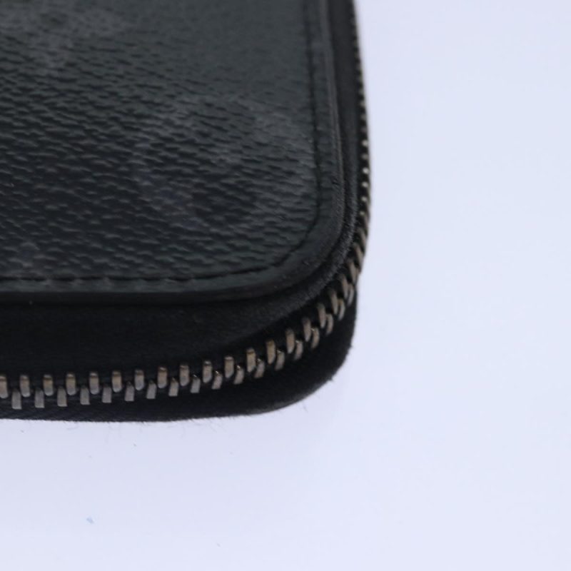 Louis Vuitton Monogram Eclipse Zippy Wallet Vertical Wallet M62295 Auth 89056 - Image 9