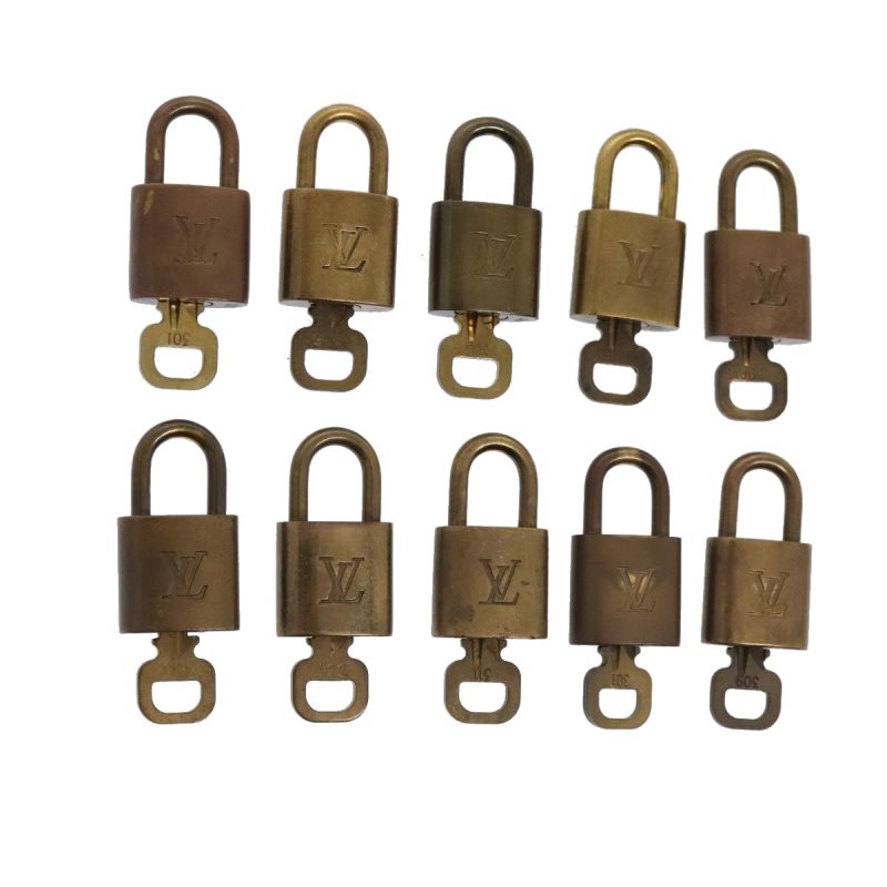 Louis Vuitton Padlock 10set metal Gold Tone  89070