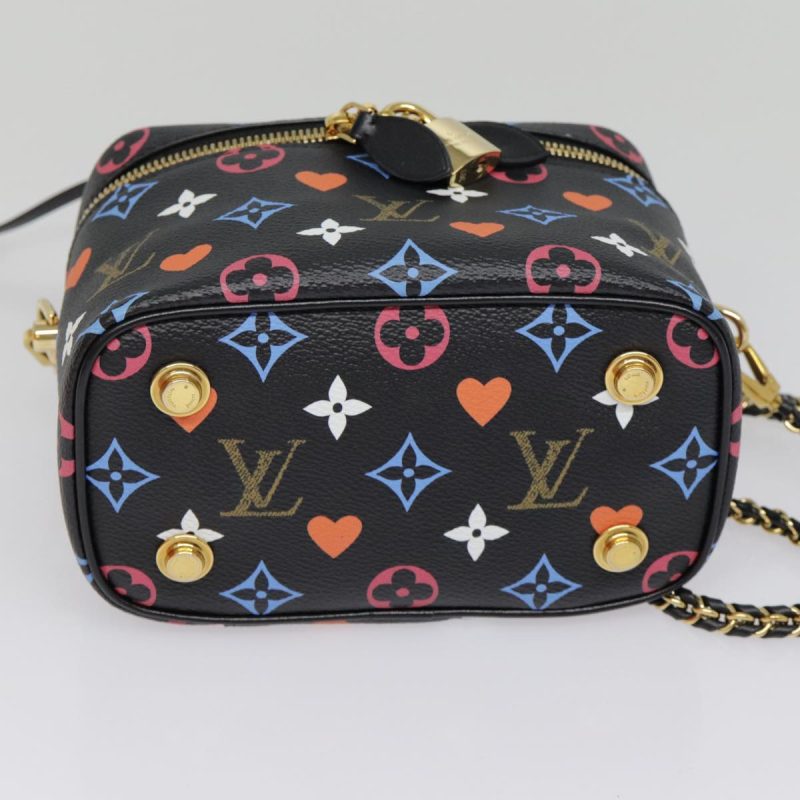 Louis Vuitton Monogram Game On Vanity PM Hand Bag Black M57482  89082S - Image 5