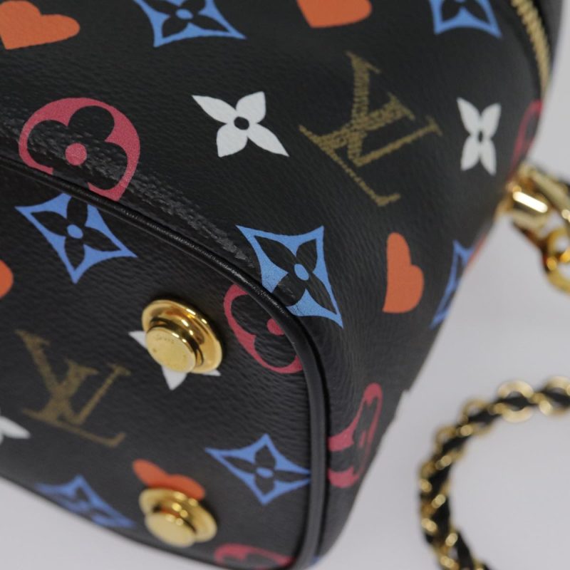 Louis Vuitton Monogram Game On Vanity PM Hand Bag Black M57482  89082S - Image 9