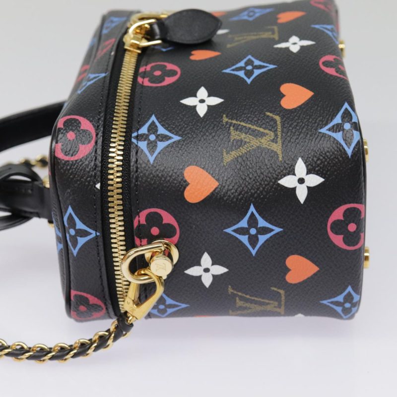 Louis Vuitton Monogram Game On Vanity PM Hand Bag Black M57482  89082S - Image 4