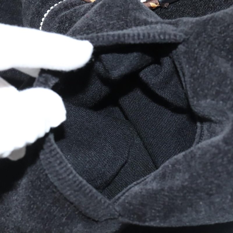 Louis Vuitton Zip Up Hoodie Jacket Wool Cotton L Black 1A83QU  89084A - Image 10