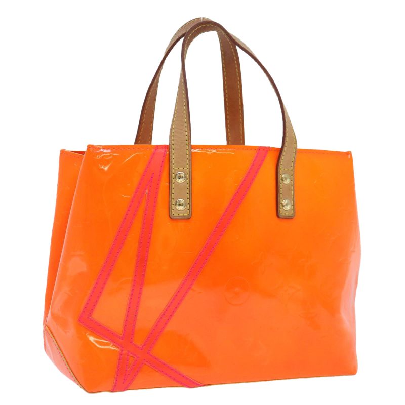 Louis Vuitton Monogram Vernis Fluo Reade PM Hand Bag Red M91903  89191