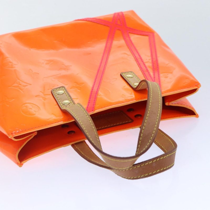 Louis Vuitton Monogram Vernis Fluo Reade PM Hand Bag Red M91903  89191 - Image 6