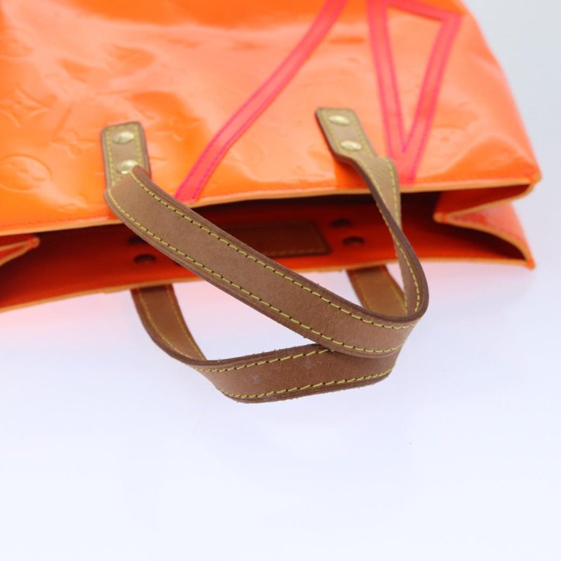 Louis Vuitton Monogram Vernis Fluo Reade PM Hand Bag Red M91903  89191 - Image 7