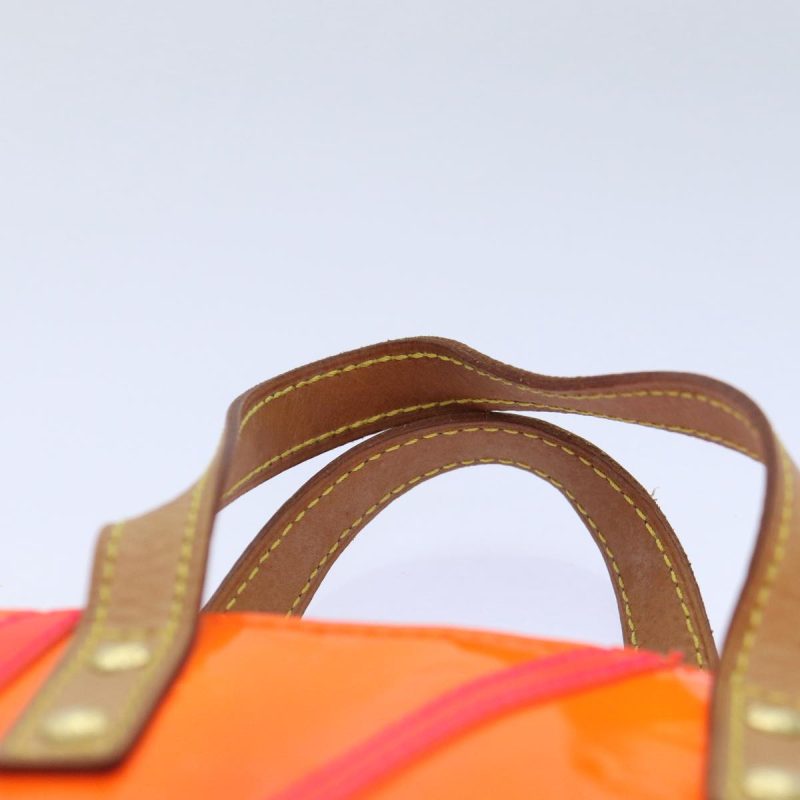 Louis Vuitton Monogram Vernis Fluo Reade PM Hand Bag Red M91903  89191 - Image 8