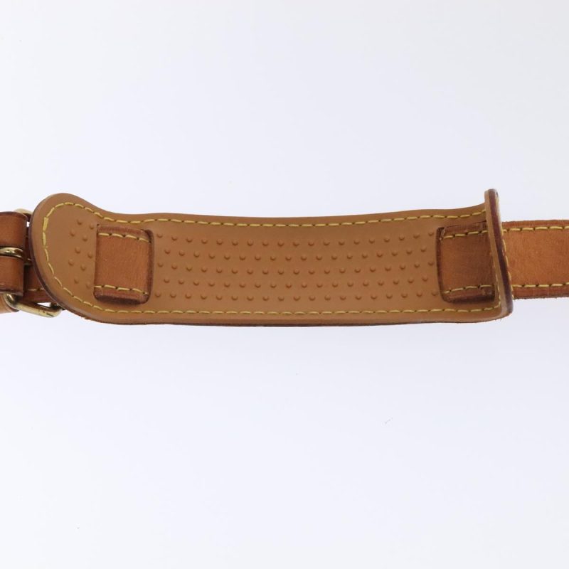 Louis Vuitton Adjustable Shoulder Strap Leather 31.5""-38.2"" Beige Auth 89208 - Image 9