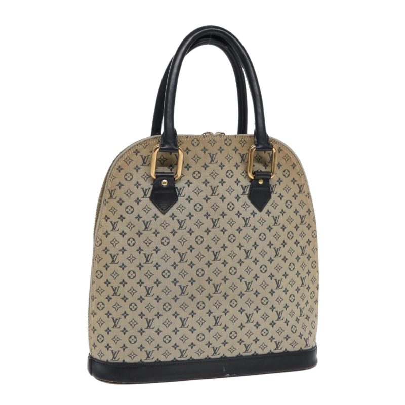 Louis Vuitton Monogram Mini Alma Haut Hand Bag Blue M92202  89330