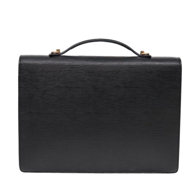 Louis Vuitton Epi Porte Documents Bandouliere Briefcase Black M54462 Auth 89335 - Image 2