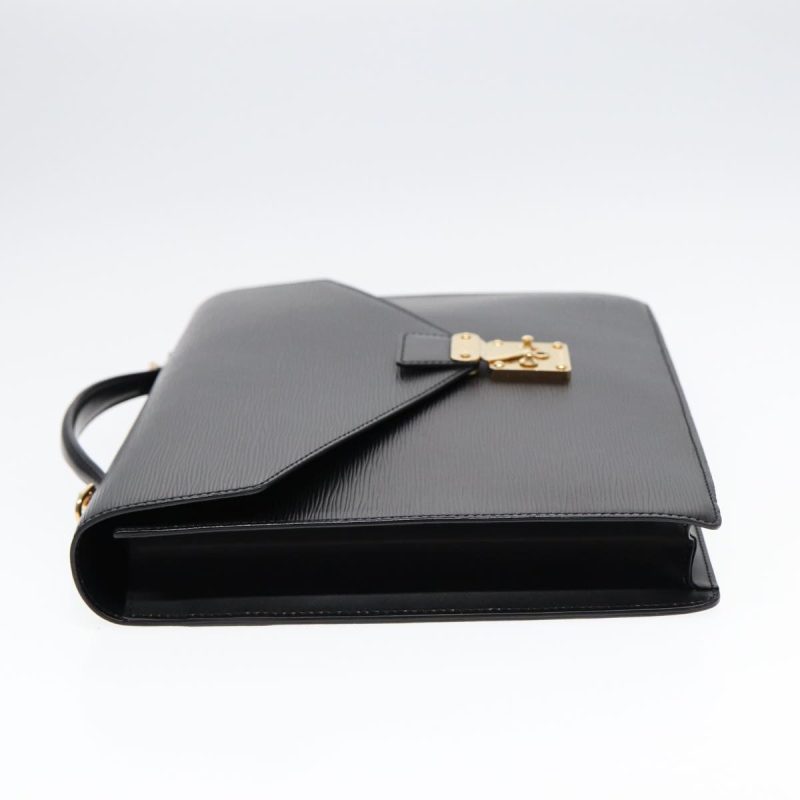Louis Vuitton Epi Porte Documents Bandouliere Briefcase Black M54462 Auth 89335 - Image 3