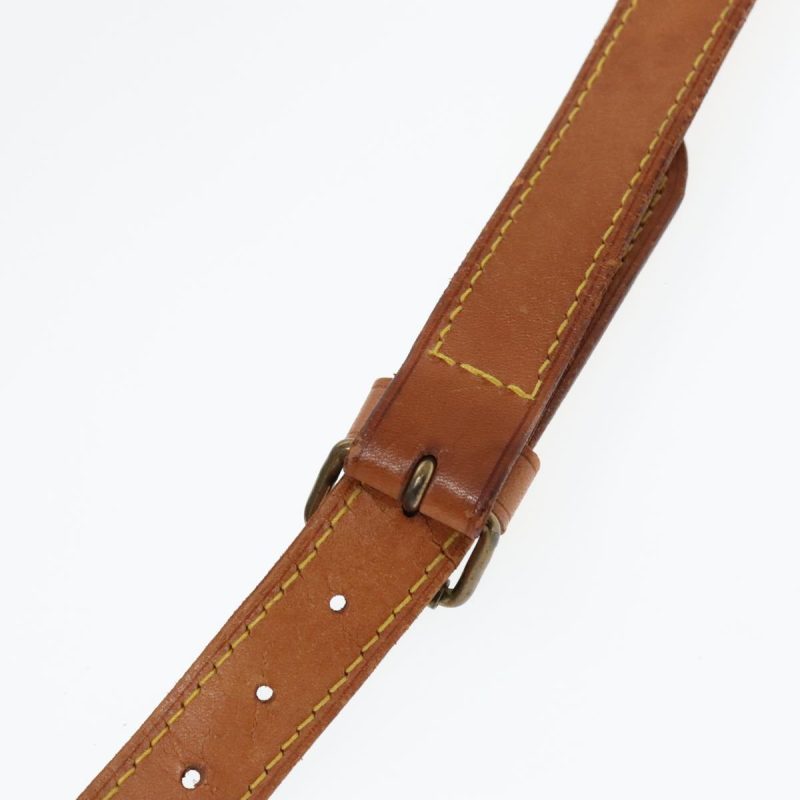 Louis Vuitton Adjustable Shoulder Strap Leather 36.6""-44.1"" Beige Auth 89383 - Image 10