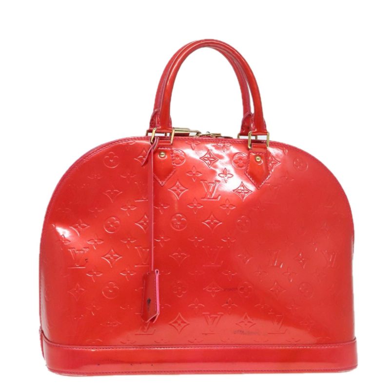 Louis Vuitton Monogram Vernis Alma GM Hand Bag Rose Pop M93625  89409