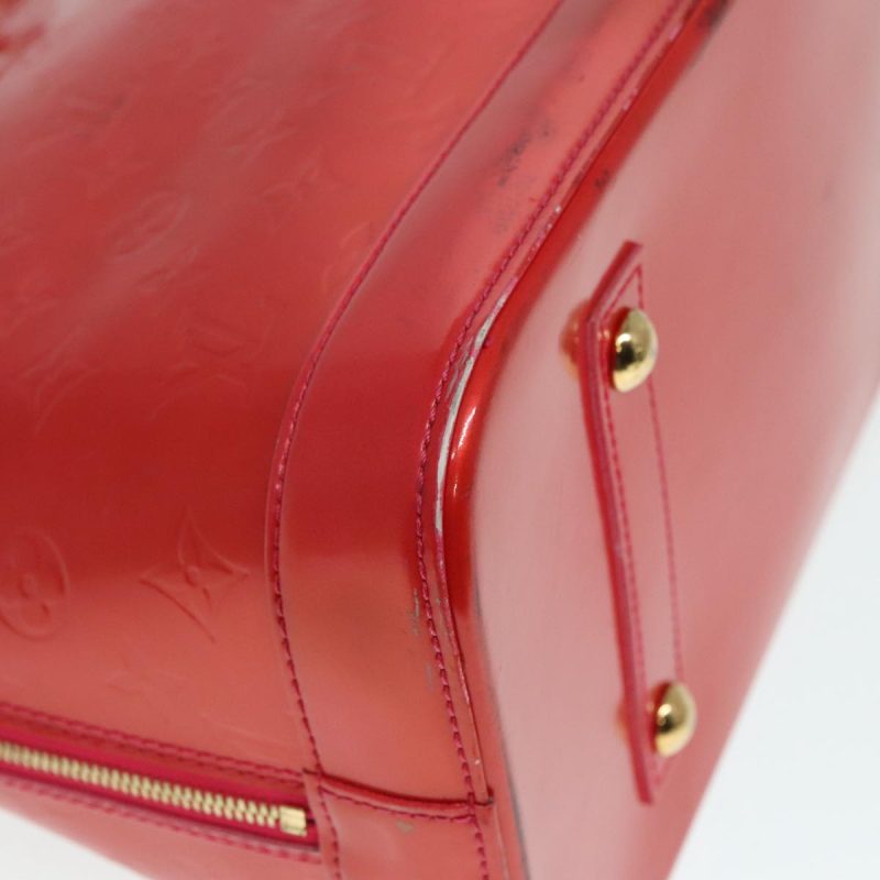 Louis Vuitton Monogram Vernis Alma GM Hand Bag Rose Pop M93625  89409 - Image 9