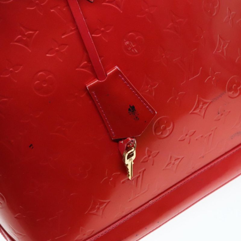 Louis Vuitton Monogram Vernis Alma GM Hand Bag Rose Pop M93625  89409 - Image 10