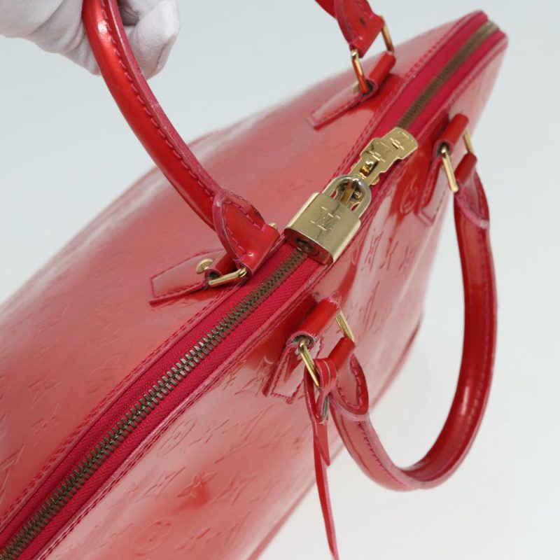 Louis Vuitton Monogram Vernis Alma GM Hand Bag Rose Pop M93625  89409 - Image 6