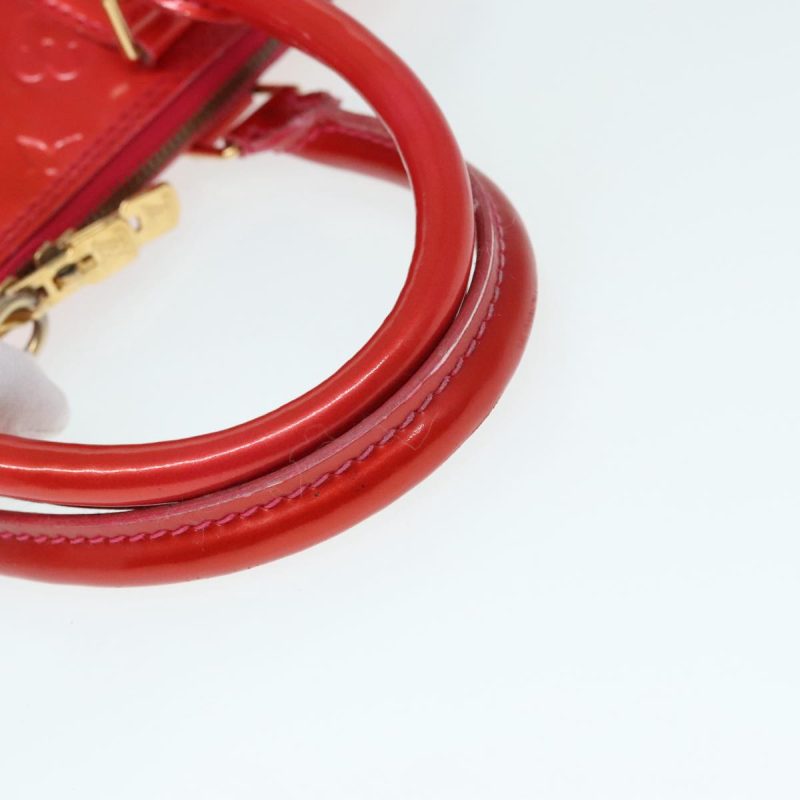 Louis Vuitton Monogram Vernis Alma GM Hand Bag Rose Pop M93625  89409 - Image 7