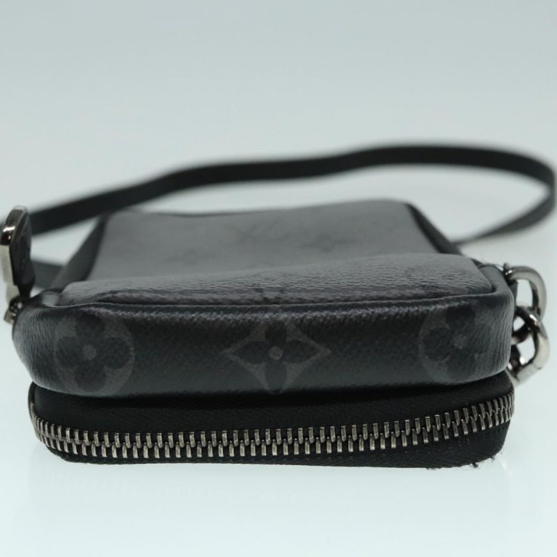 Louis Vuitton Monogram Eclipse Double Phone Pouch Gray M69534  89410 - Image 5
