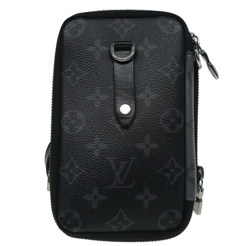 Louis Vuitton Monogram Eclipse Double Phone Pouch Gray M69534  89410 - Image 2