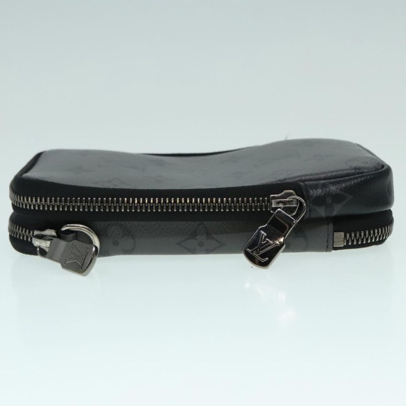 Louis Vuitton Monogram Eclipse Double Phone Pouch Gray M69534  89410 - Image 4