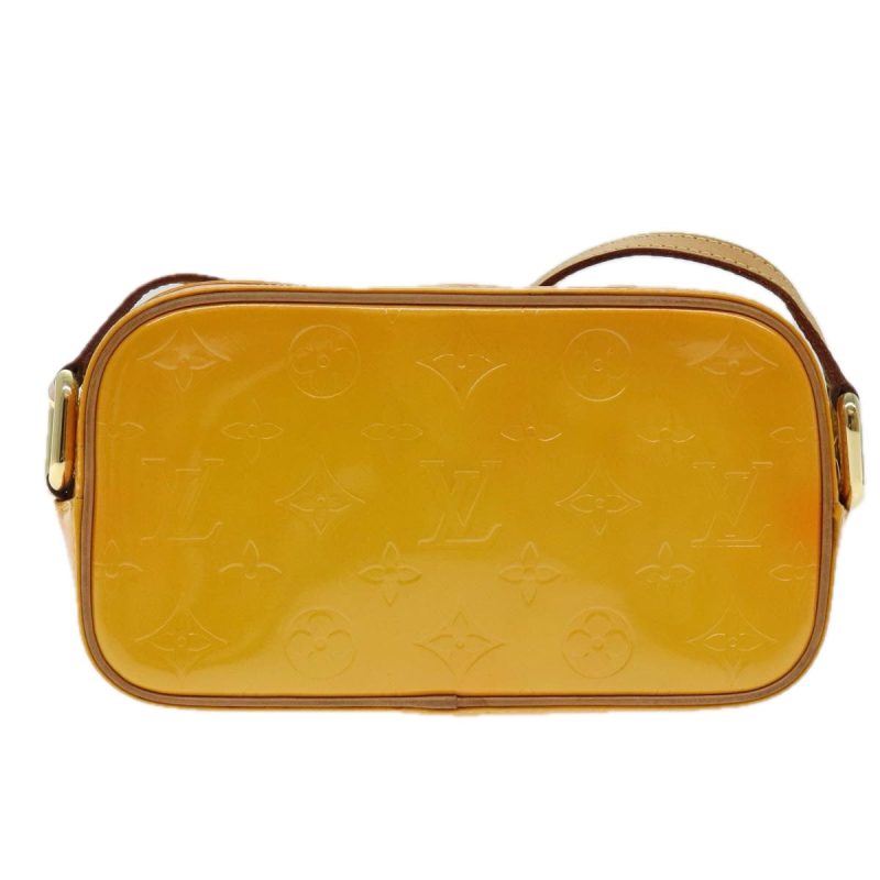 Louis Vuitton Monogram Vernis Christy MM Shoulder Bag Jaune M91108 Auth 89421 - Image 2