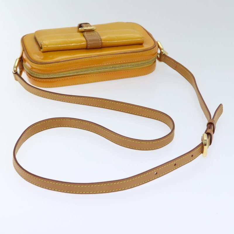 Louis Vuitton Monogram Vernis Christy MM Shoulder Bag Jaune M91108 Auth 89421 - Image 7