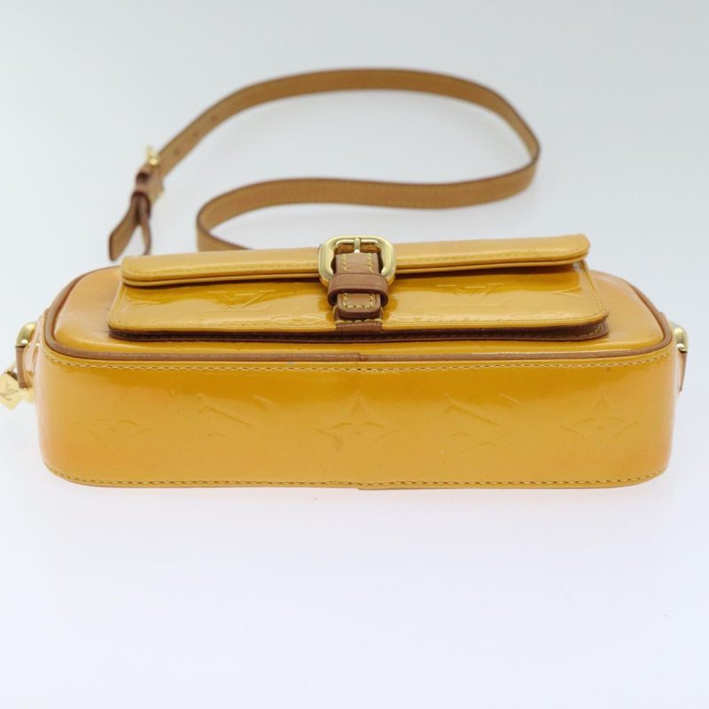 Louis Vuitton Monogram Vernis Christy MM Shoulder Bag Jaune M91108 Auth 89421 - Image 5