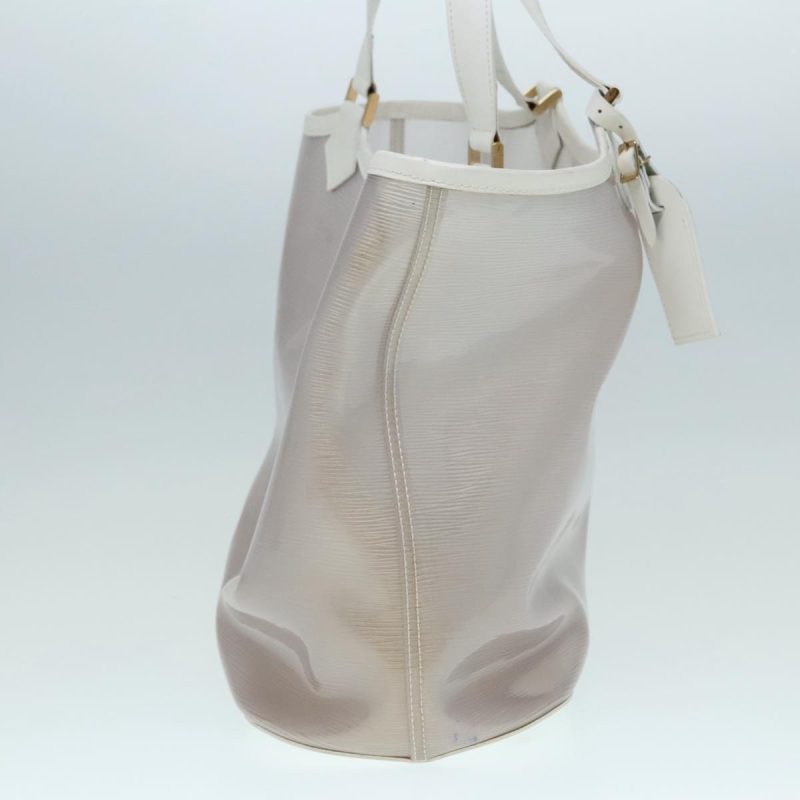 Louis Vuitton Epi Plage Lagoon Bay Tote Bag White Clear M92151  89457 - Image 4