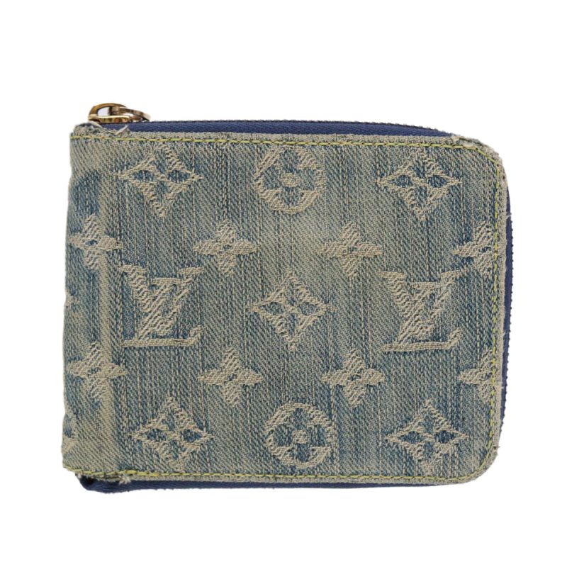 Louis Vuitton Monogram Denim Mini Zippy Wallet Wallet Blue M95342  89480 - Image 2