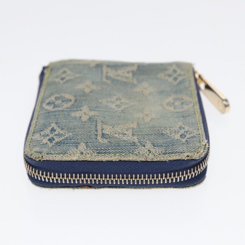 Louis Vuitton Monogram Denim Mini Zippy Wallet Wallet Blue M95342  89480 - Image 3